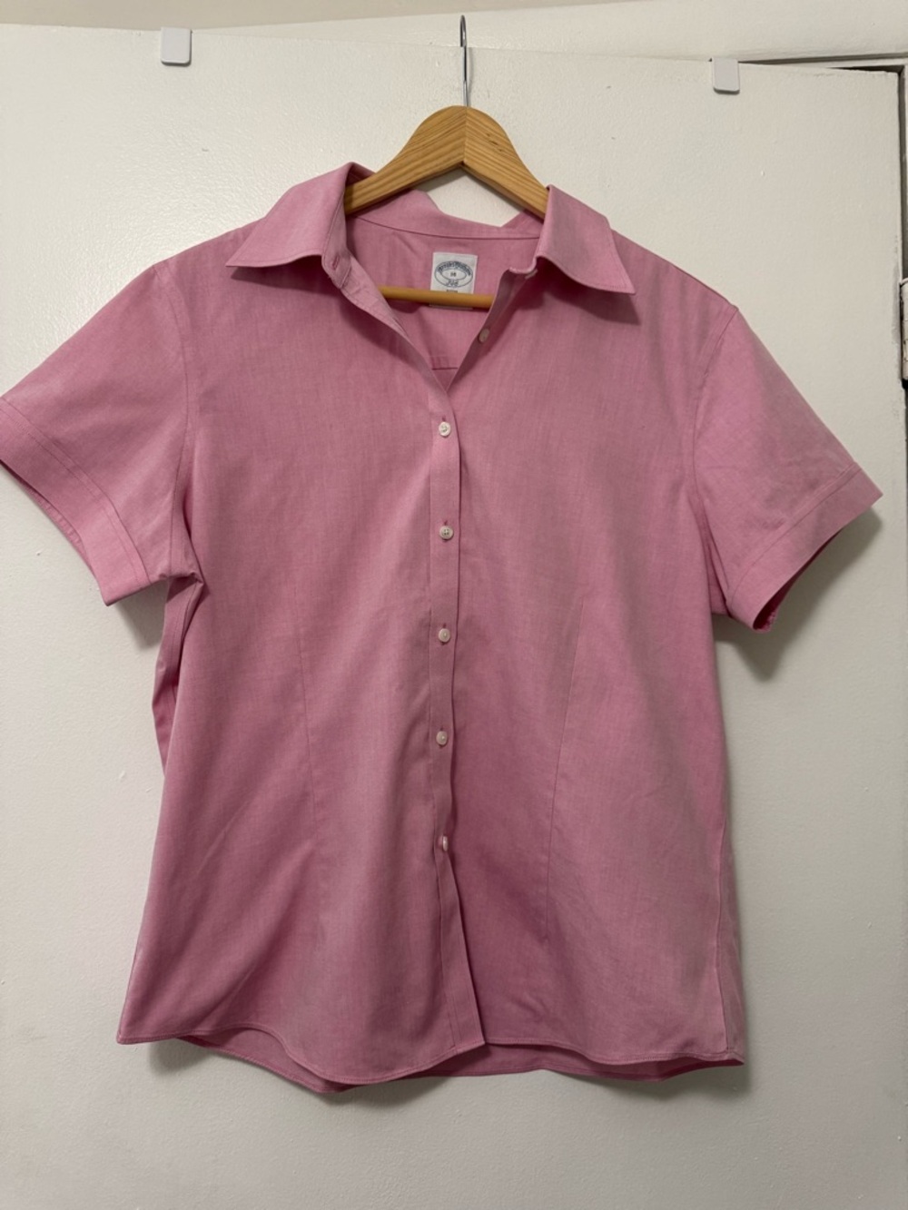 Brooks Brothers Pink Short Sleeve Button-Up Shirt
